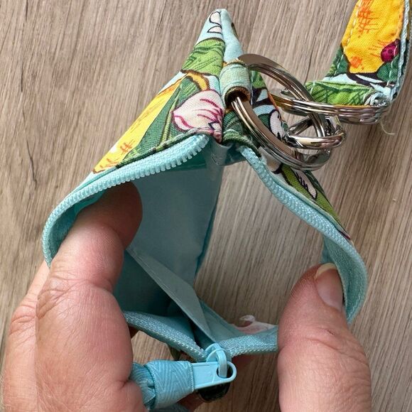 Vera Bradley Zip ID Holder with Wide Lanyard - Lemon Grove Pattern - Picture 6 of 8